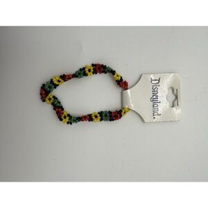 Beaded Multicolor Bracelet Boho Rasta Disneyland Vintage‎ New